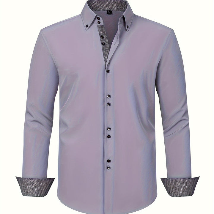 Camicia Leggera con Contrasti Uomo Amedeo – foto 15