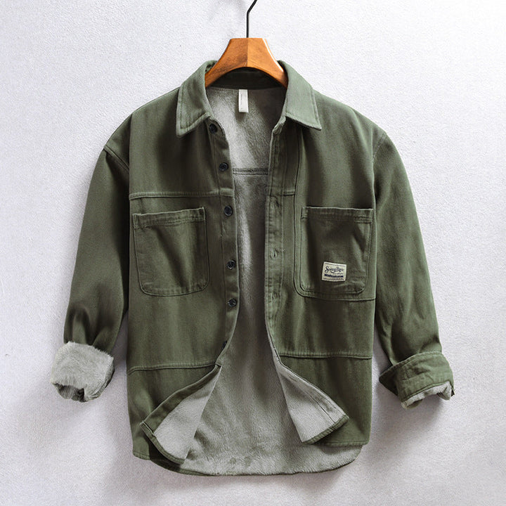 Camicia Cargo in Pile Uomo Enzo – foto 5