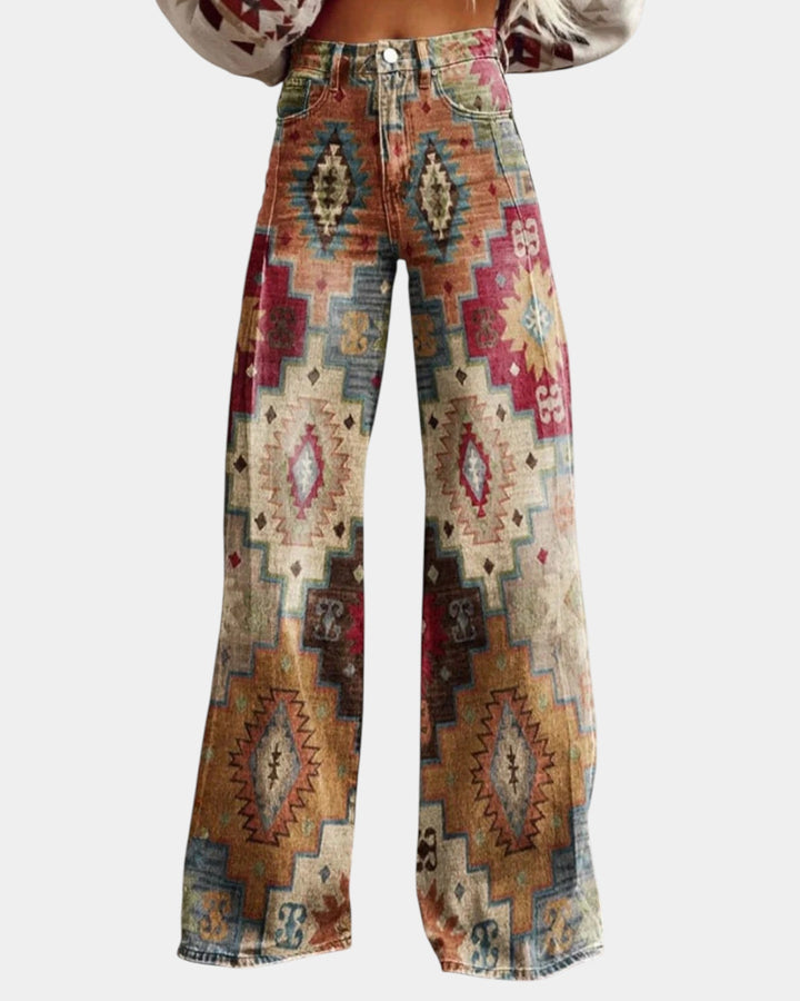 Pantaloni Retrò Eleganti Tessa Marrone – Bottega Moretti