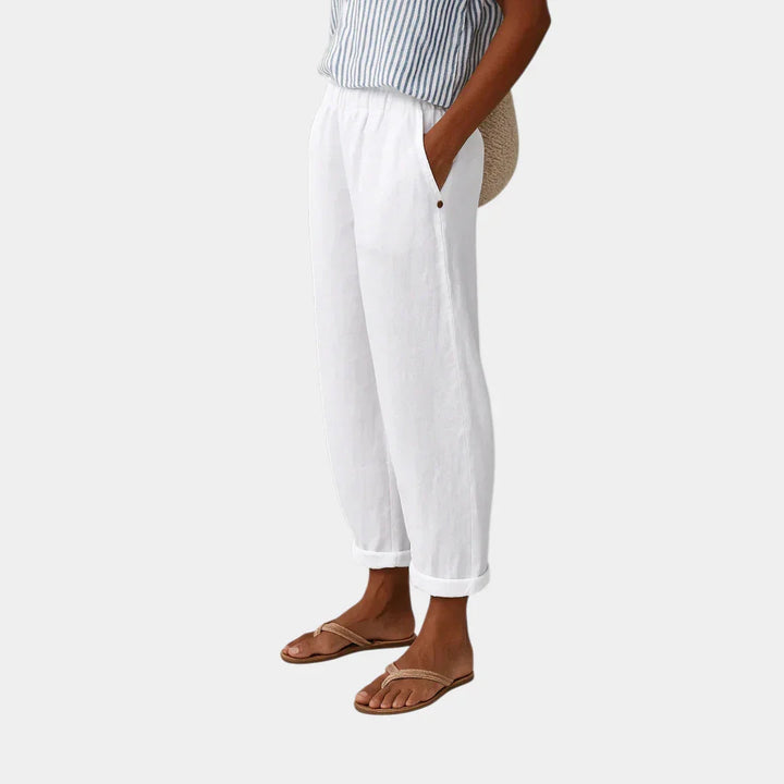 Pantaloni Comodi Effetto Lino Florence – foto 6