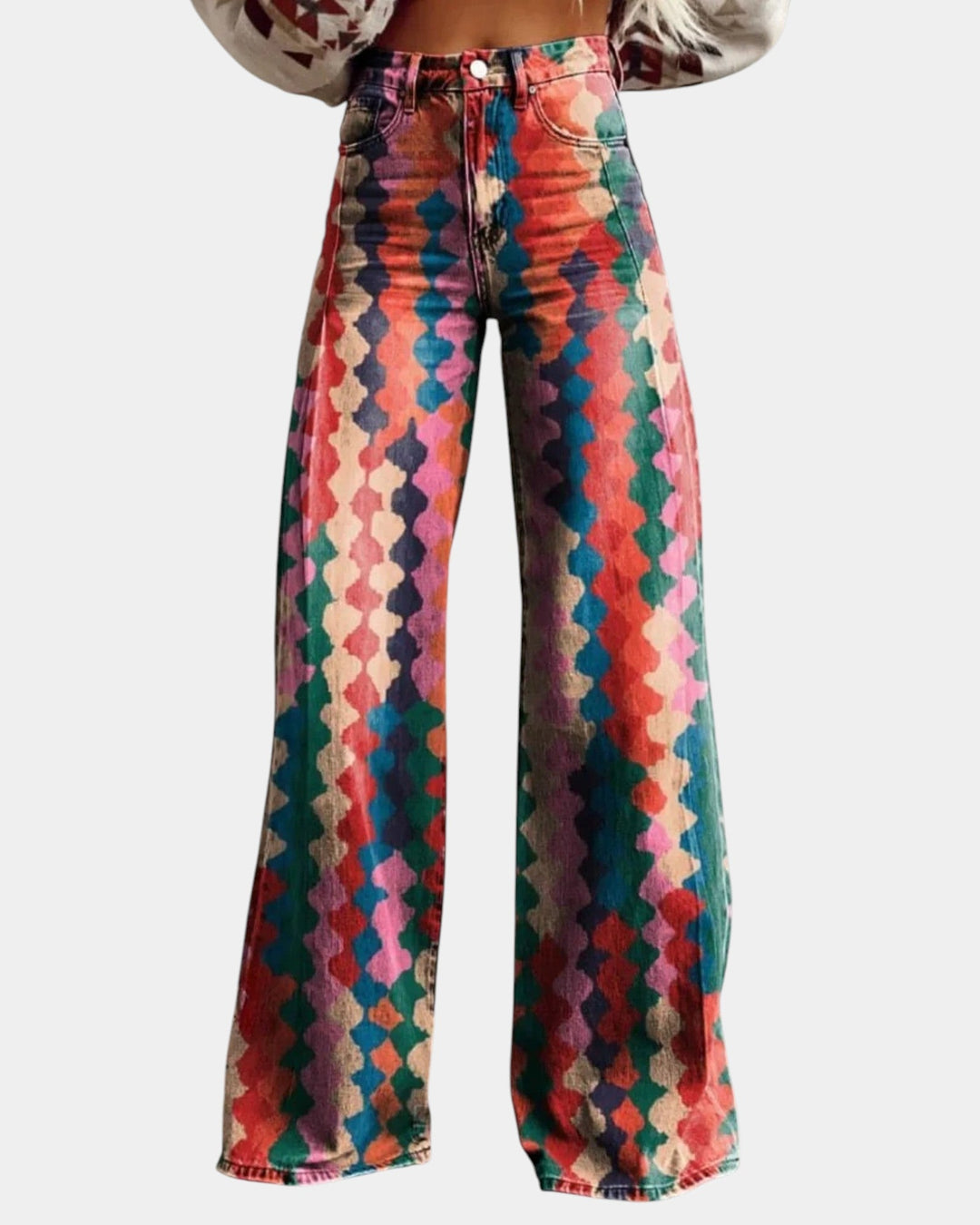 Pantaloni Bohémien Chic Diane Multicolore – Bottega Moretti