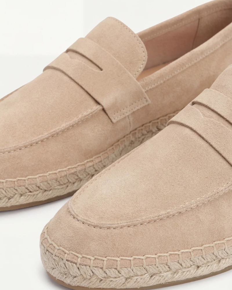 Espadrillas Riviera in Suède Beige