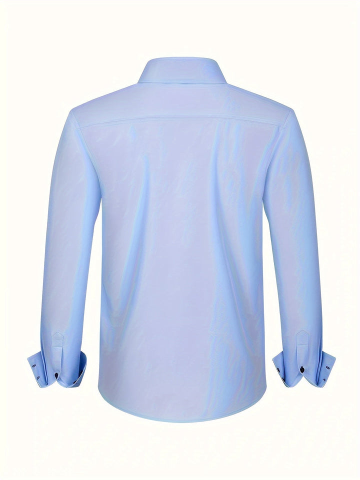 Camicia Leggera con Contrasti Uomo Amedeo – foto 11