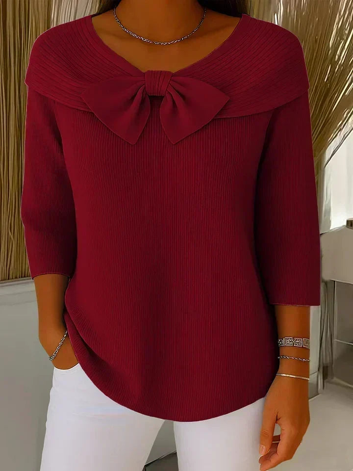 Maglione con Fiocco e Collo Rotondo Teresina – foto 4
