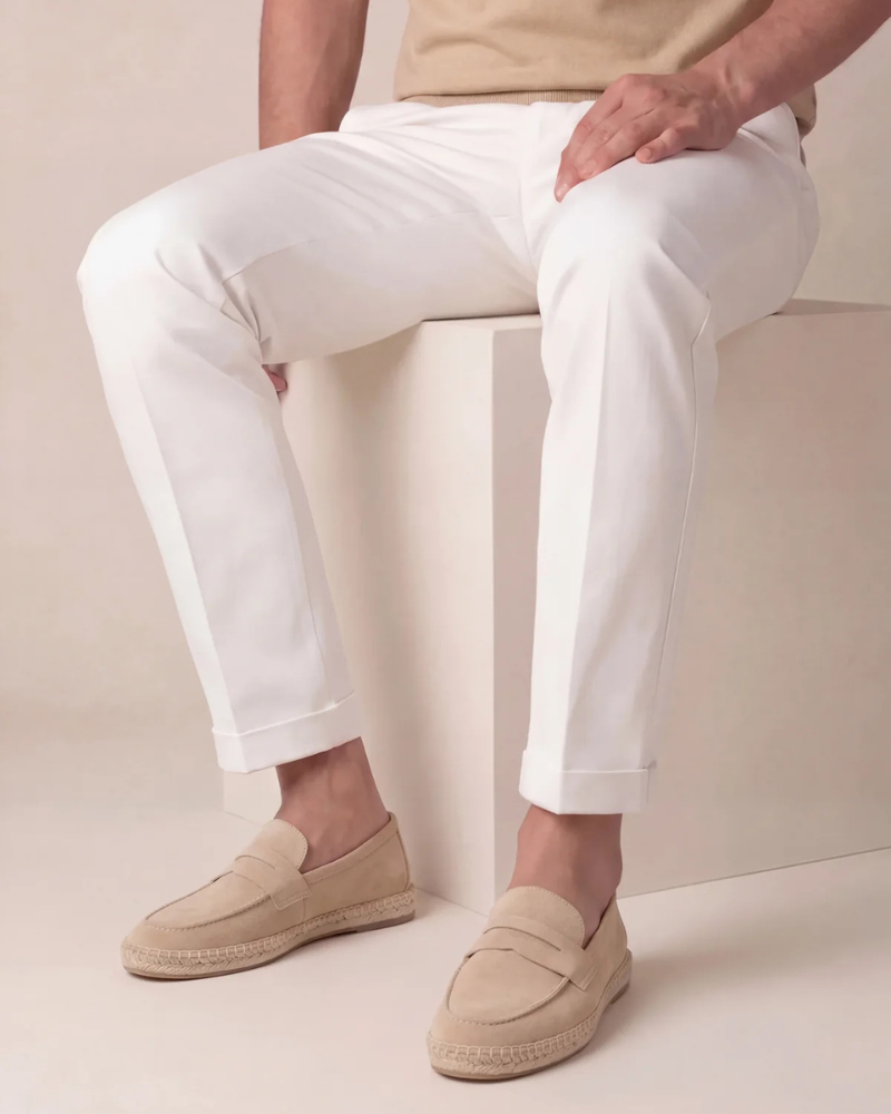 Espadrillas Riviera in Suède Beige