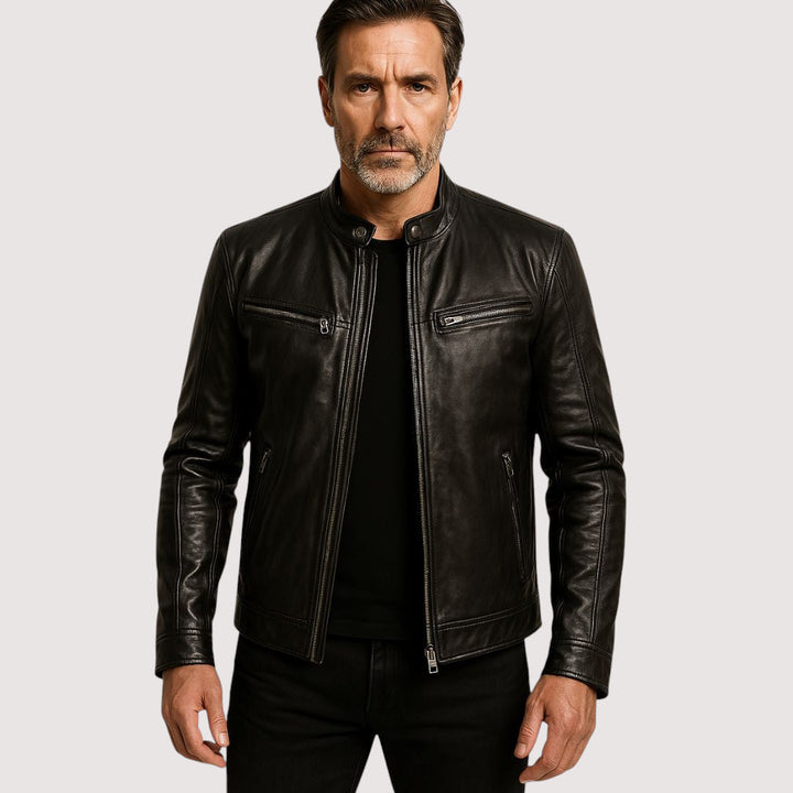 Giacca in Pelle Elegante Uomo Sandro – foto 6