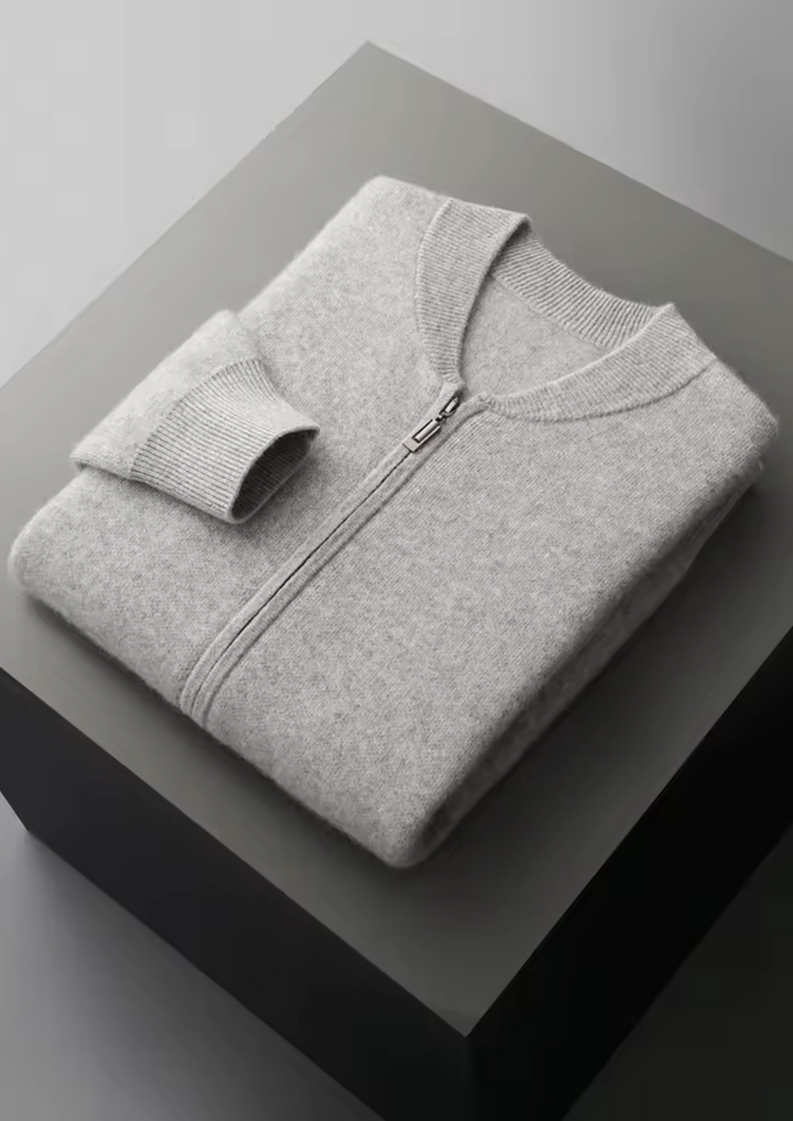 Set Falconi in pura lana merino extra fine grigio chiaro
