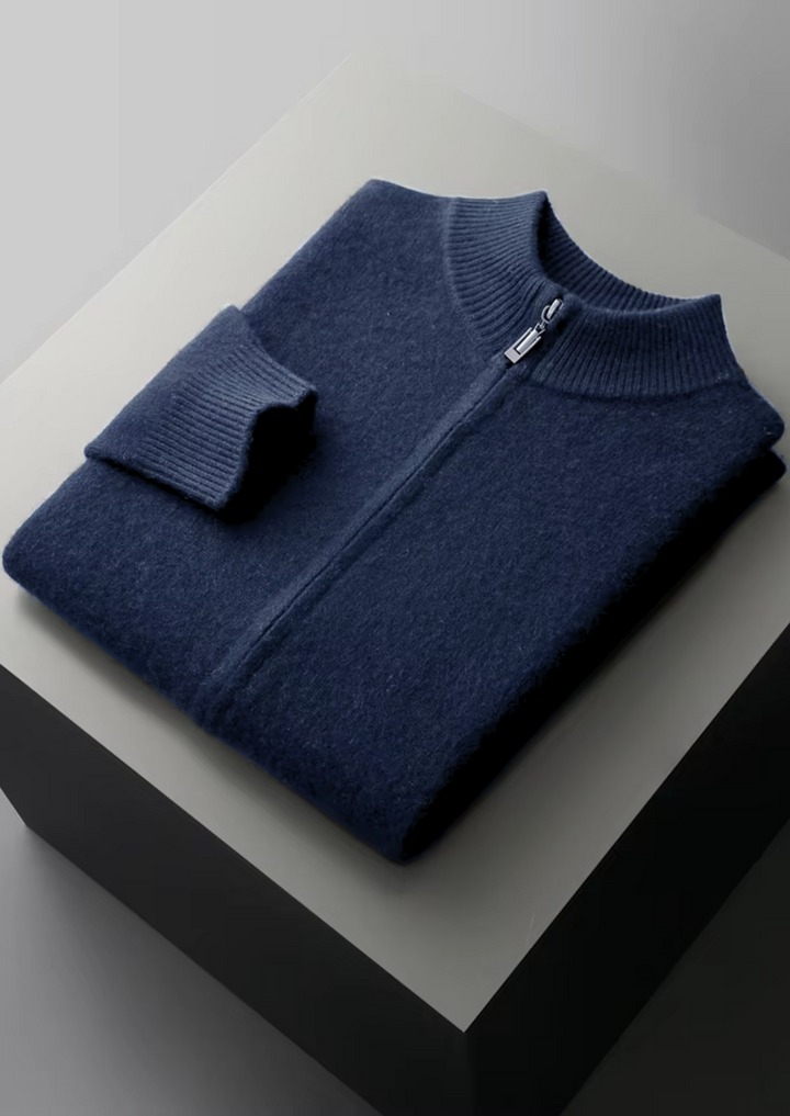 Set Luzzo in pura lana merino extra fine blu navy