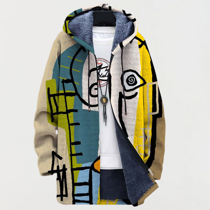 Lóise - Cappotto con Stampa Astratta