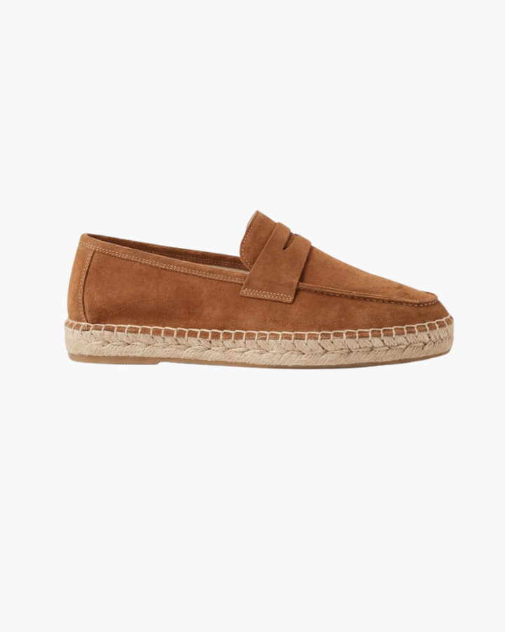 Espadrillas Riviera in Suède Marrone