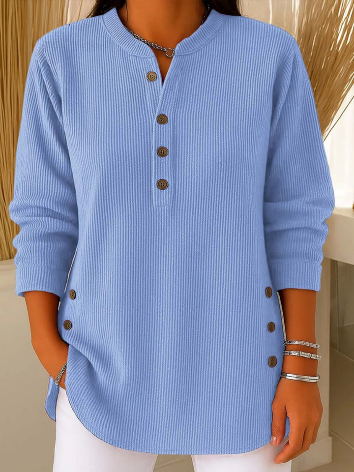 Tunica Henley con Bottoni Nives Azzurro cielo – Bottega Moretti