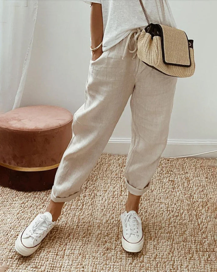 Elegante Pantalone Comodo Fluido