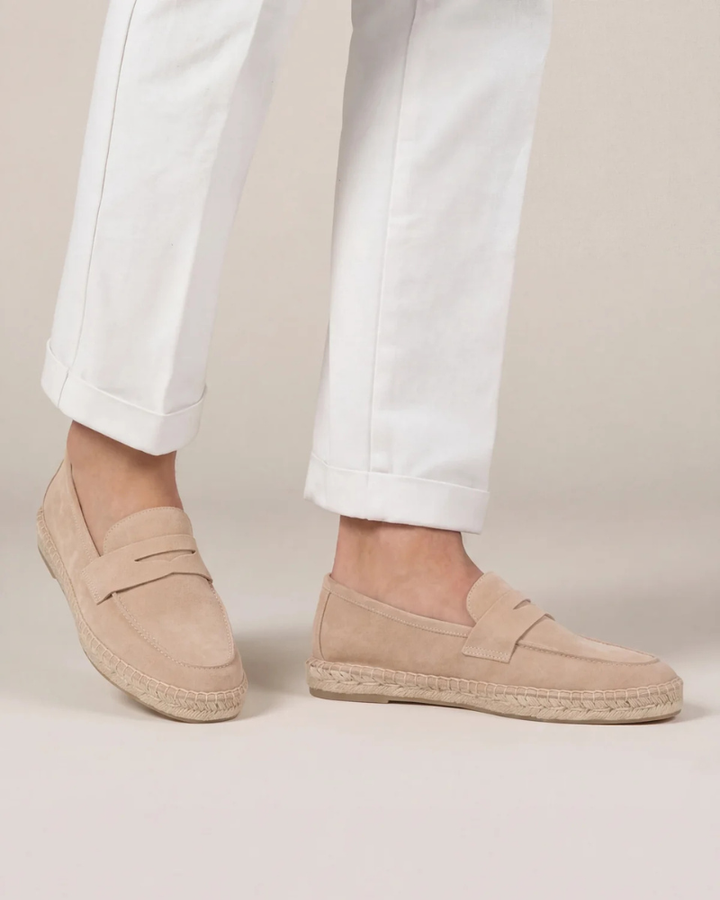 Espadrillas Riviera in Suède Beige
