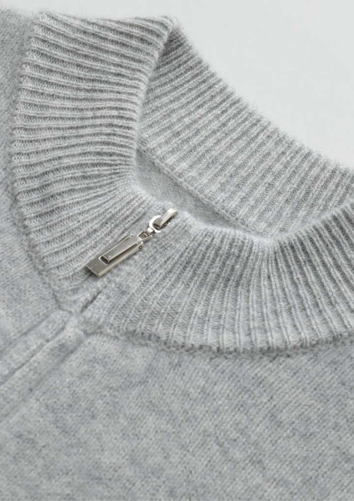 Set Luzzo in pura lana merino extra fine grigio chiaro