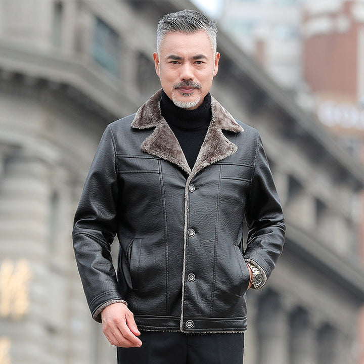 Giacca Invernale da Uomo con Collo a Revers e Tasche Multiple