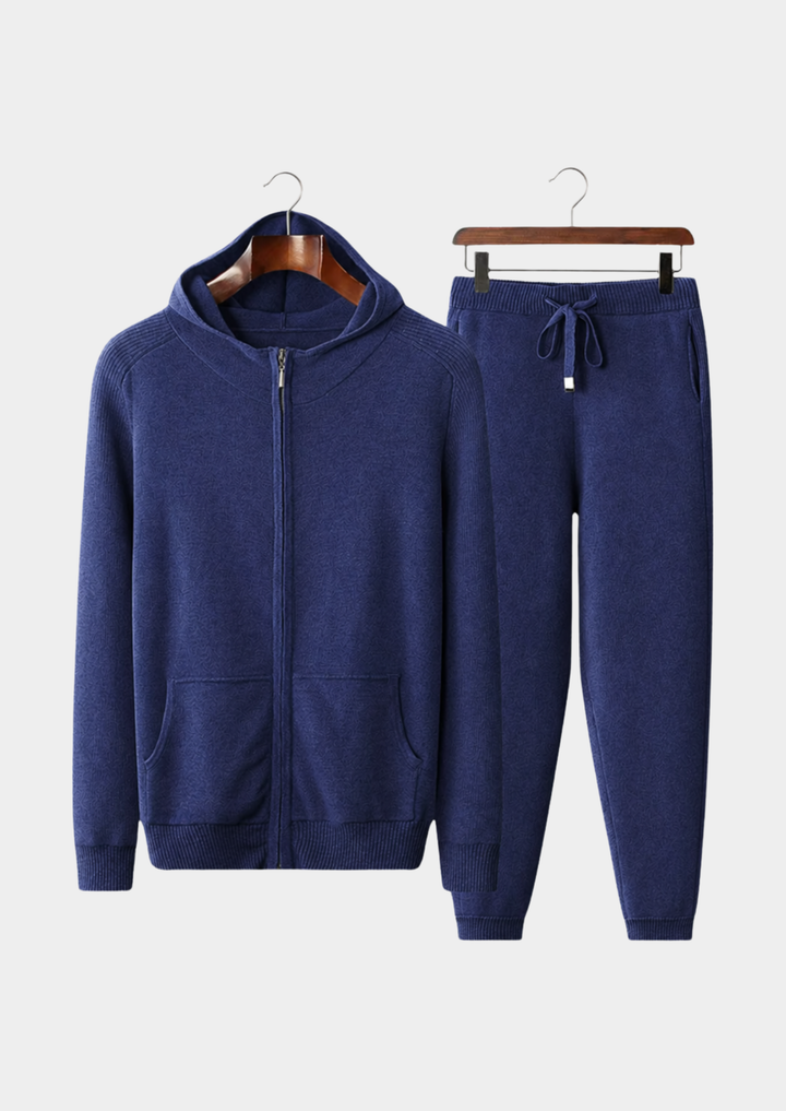 Set da Tempo Libero in Cashmere Blu Navy Premium