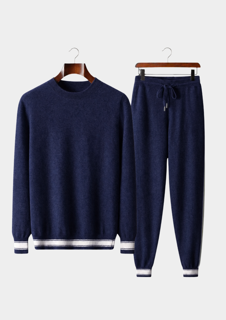 Set da Tempo Libero in Cashmere Blu Navy Premium