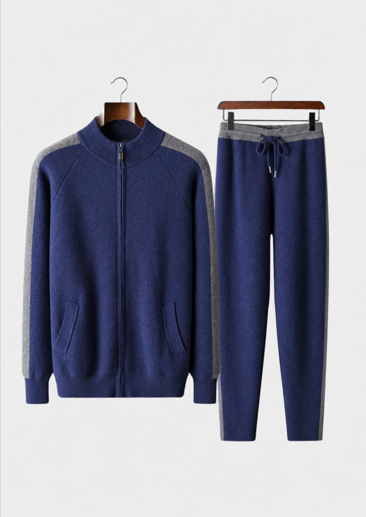 Set da Tempo Libero in Cashmere Blu Navy Premium
