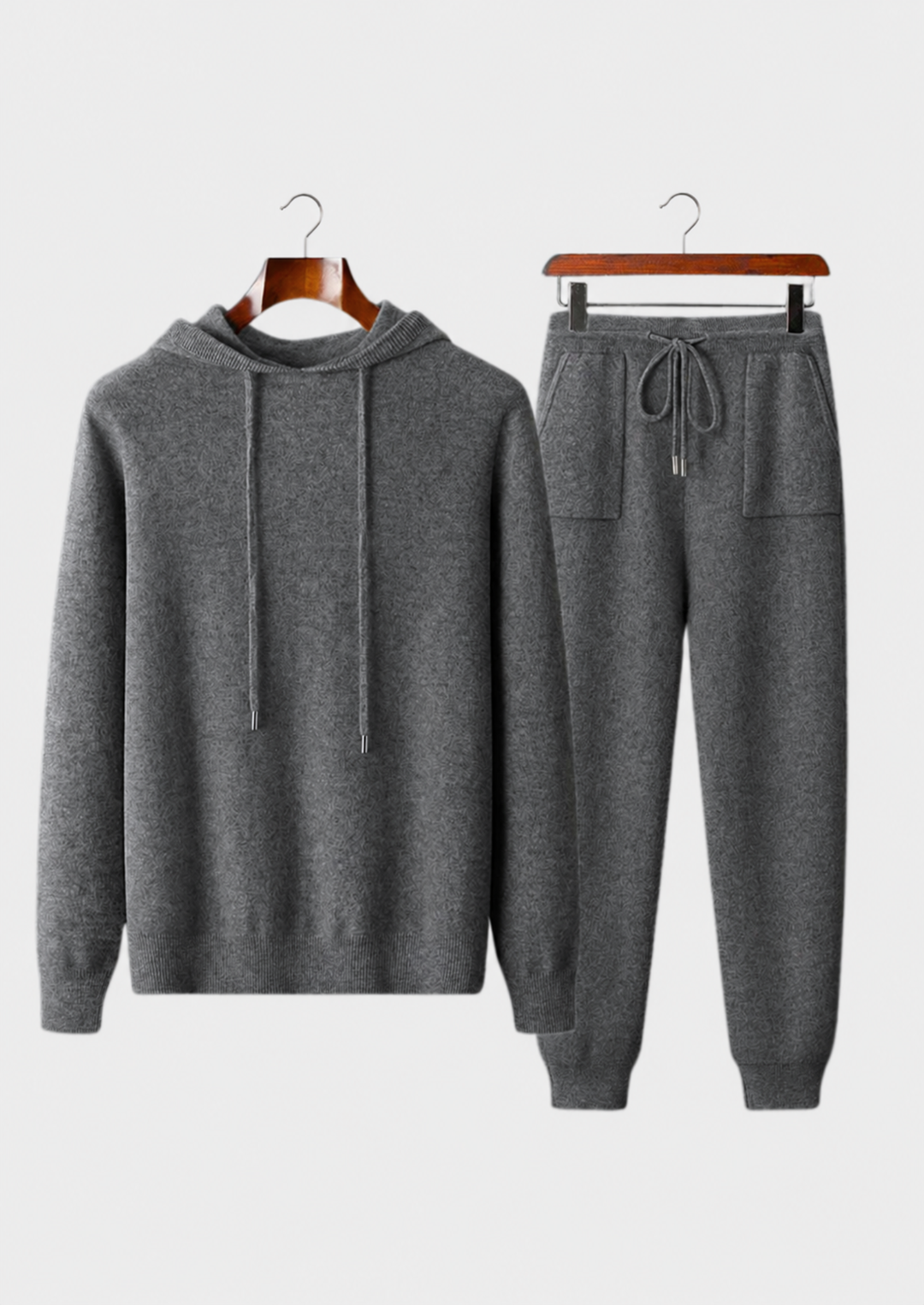 Set da Tempo Libero in Cashmere Grigio Scuro Premium Alain