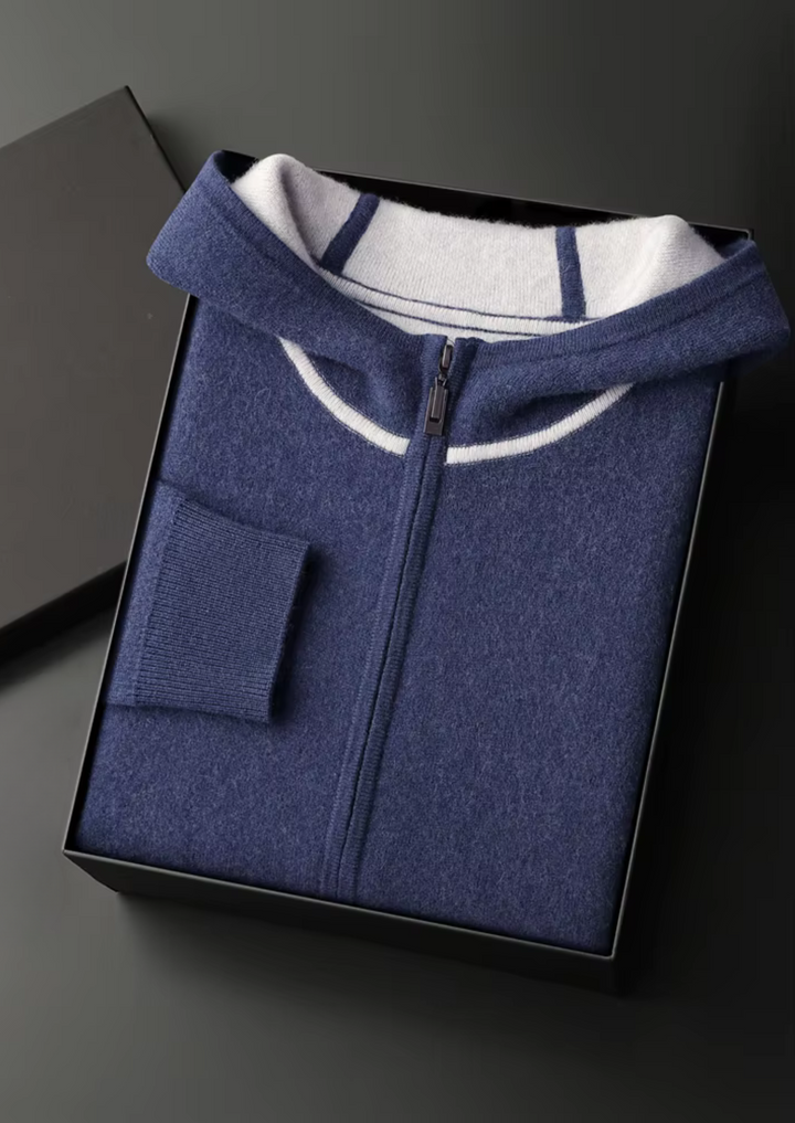 Set da tempo libero in cashmere premium blu navy Milano