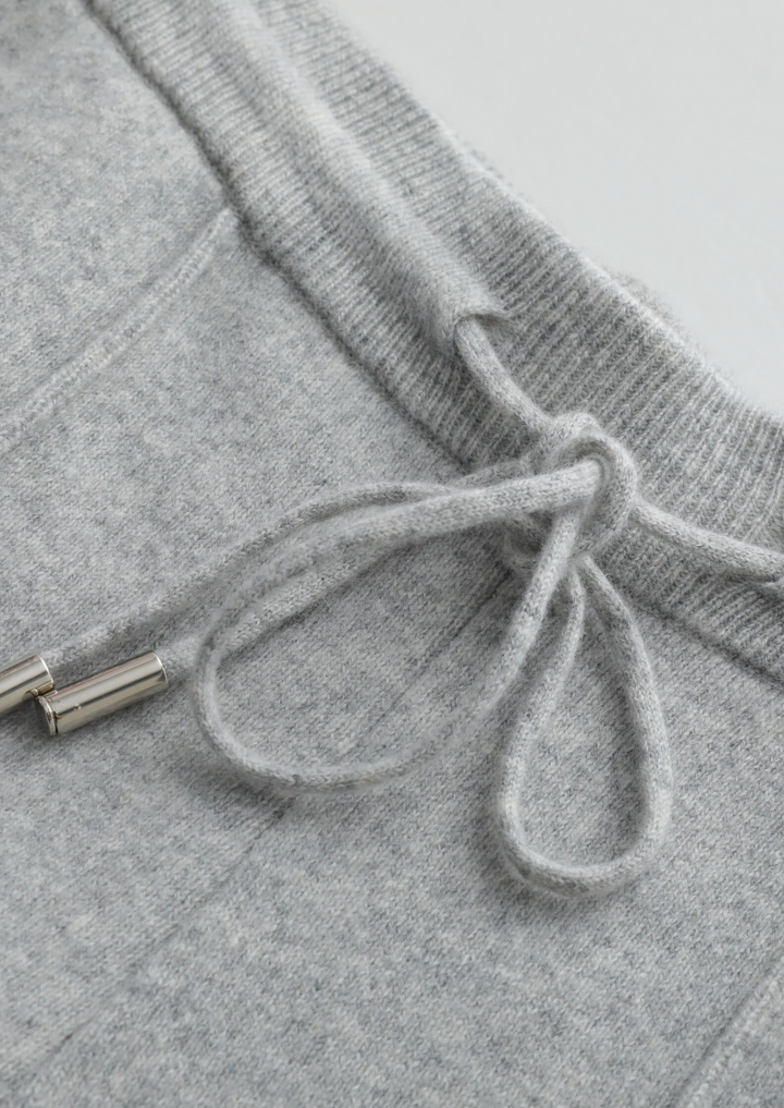 Set Luzzo in pura lana merino extra fine grigio chiaro