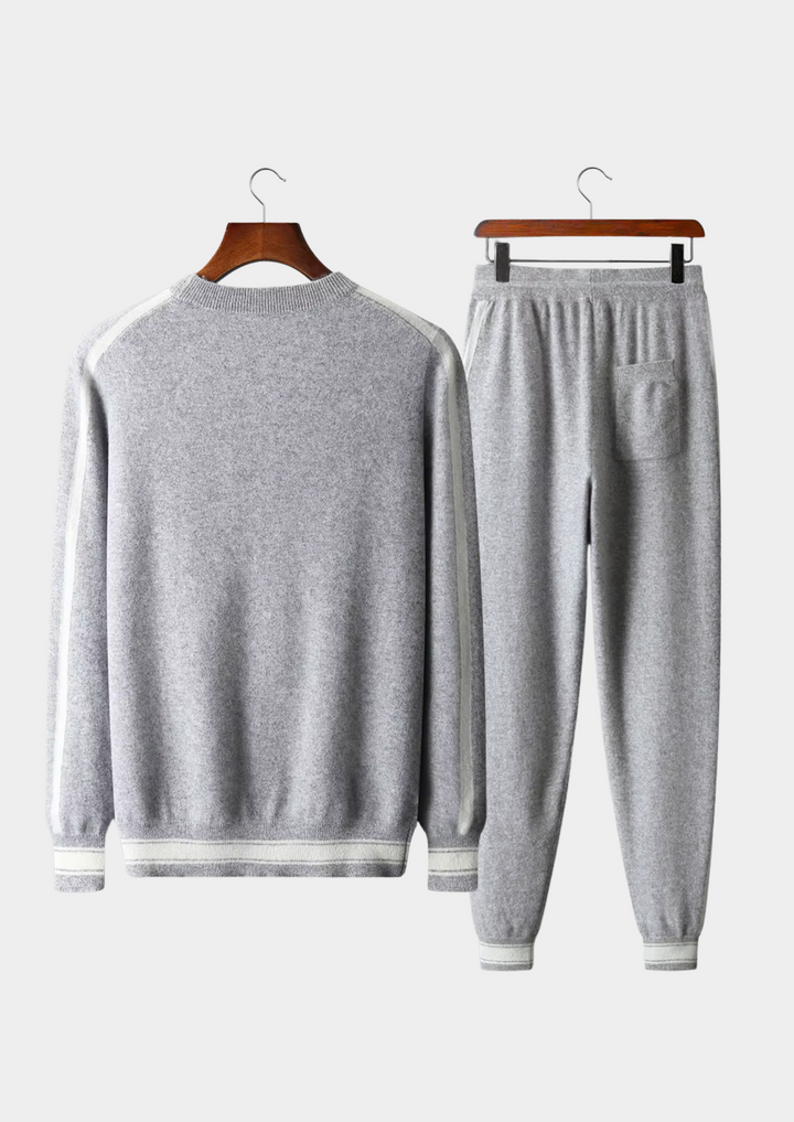 Set da Tempo Libero in Cashmere Premium Grigio Chiaro Vienna