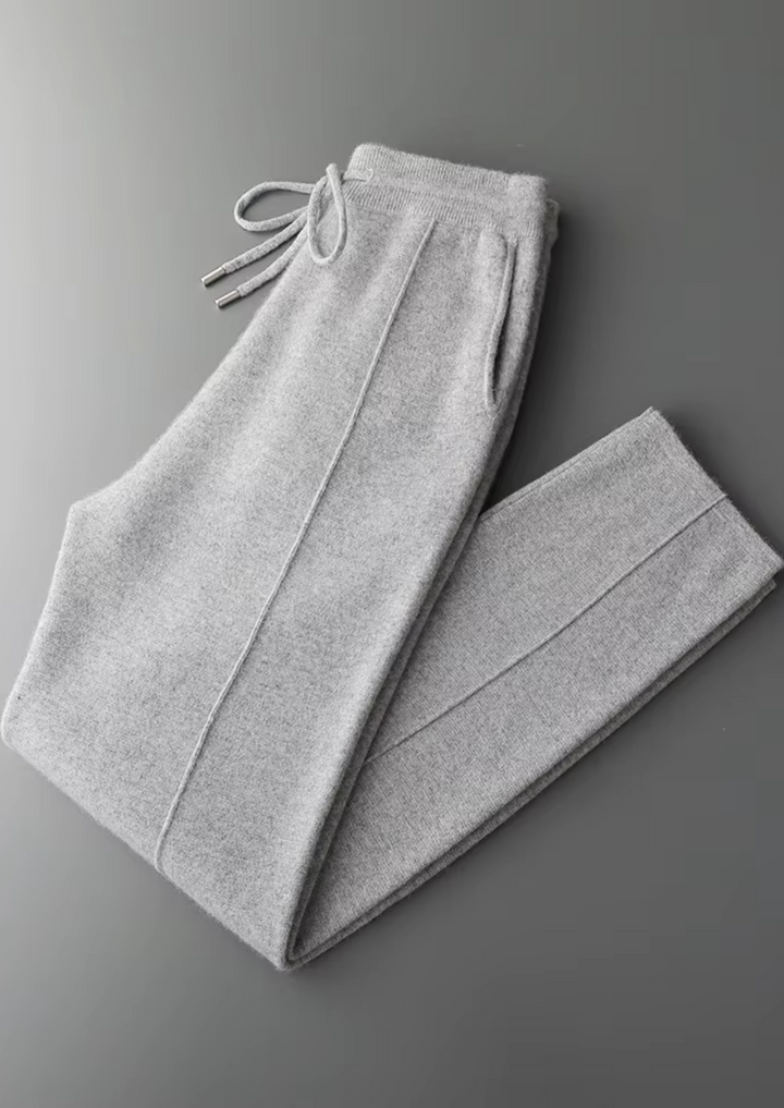 Set Falconi in pura lana merino extra fine grigio chiaro