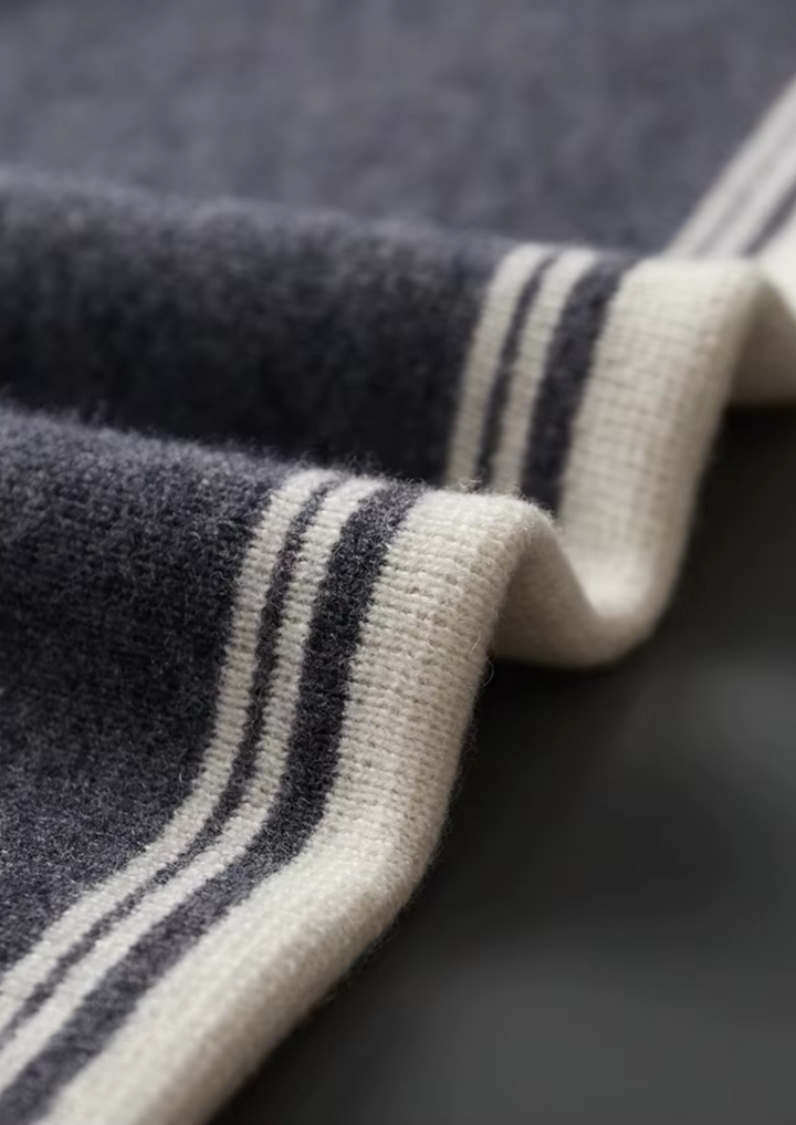 Set Damien in pura lana merino extra-fine grigio scuro