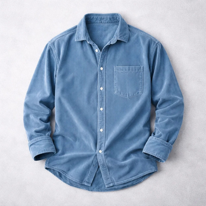 Camicia Velluto a Coste Relax Uomo Giulio – foto 2