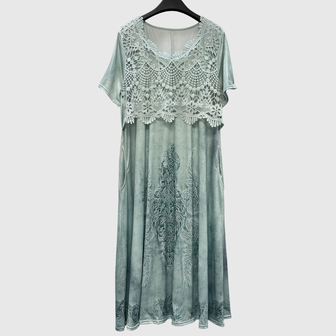 INDIGO | ELEGANTE ABITO MIDI CON FIORI