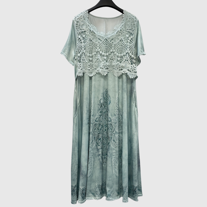 INDIGO | ELEGANTE ABITO MIDI CON FIORI