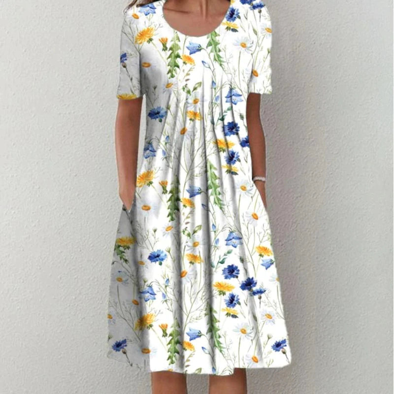 Hailey | Elegante e casual vestito floreale con tasche