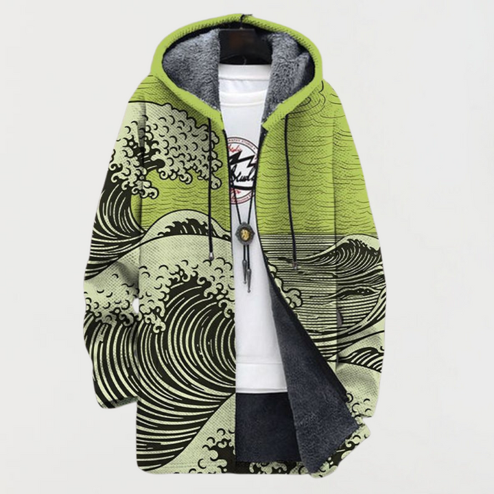 Keira - Cappotto con Stampa a Onde