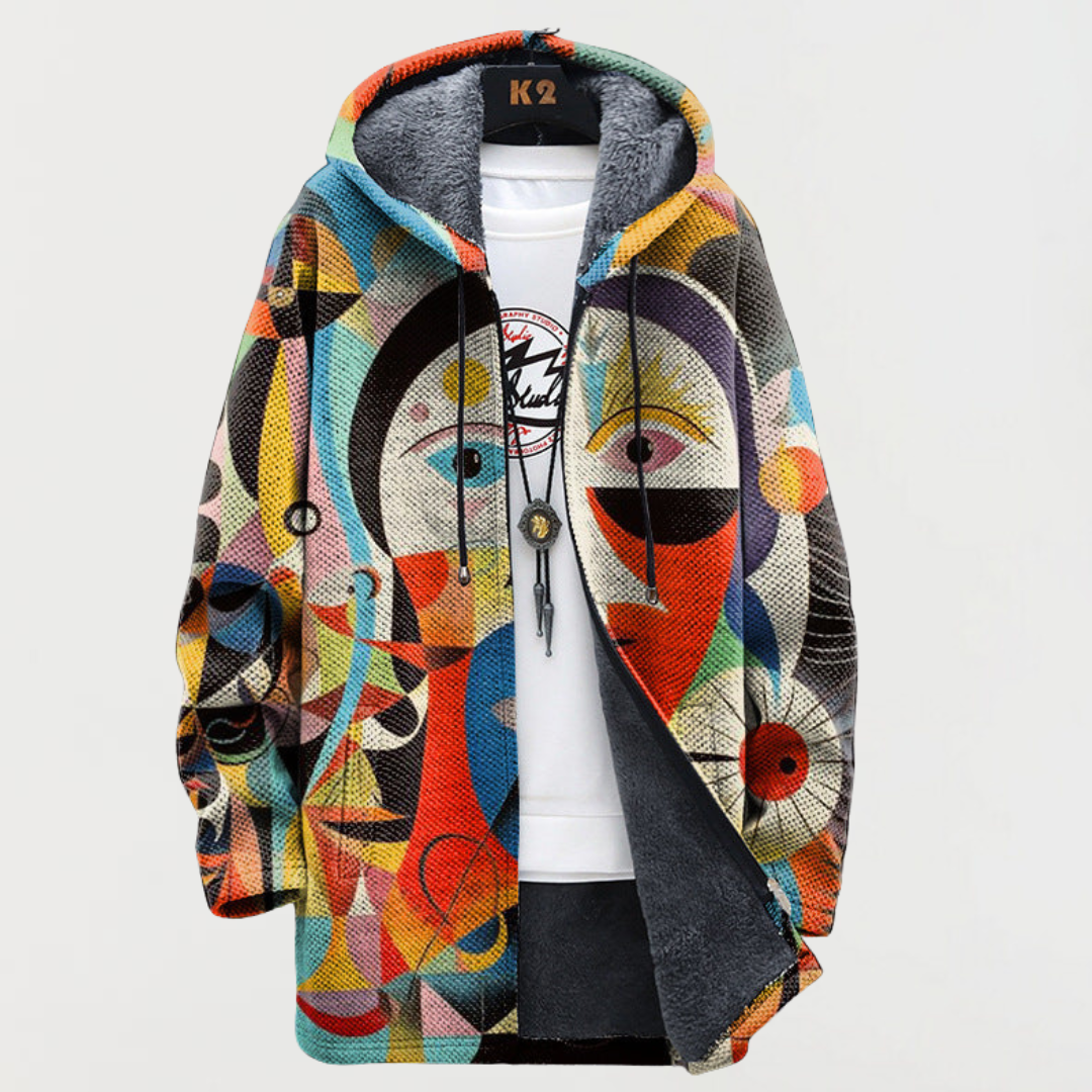 Lóise - Cappotto con Stampa Astratta