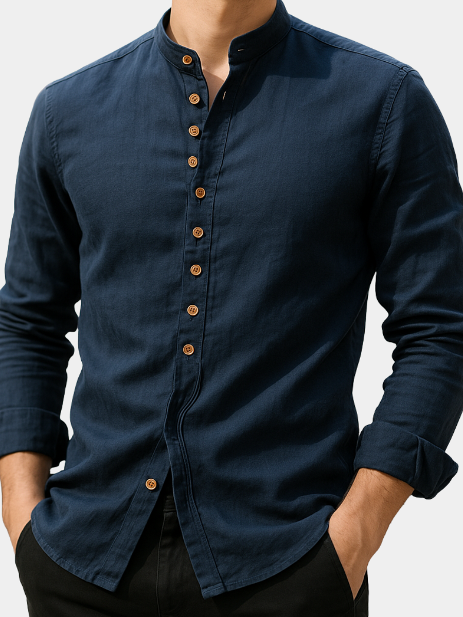 Camicia in Lino e Cotone Uomo Angelo Bianco – Bottega Moretti