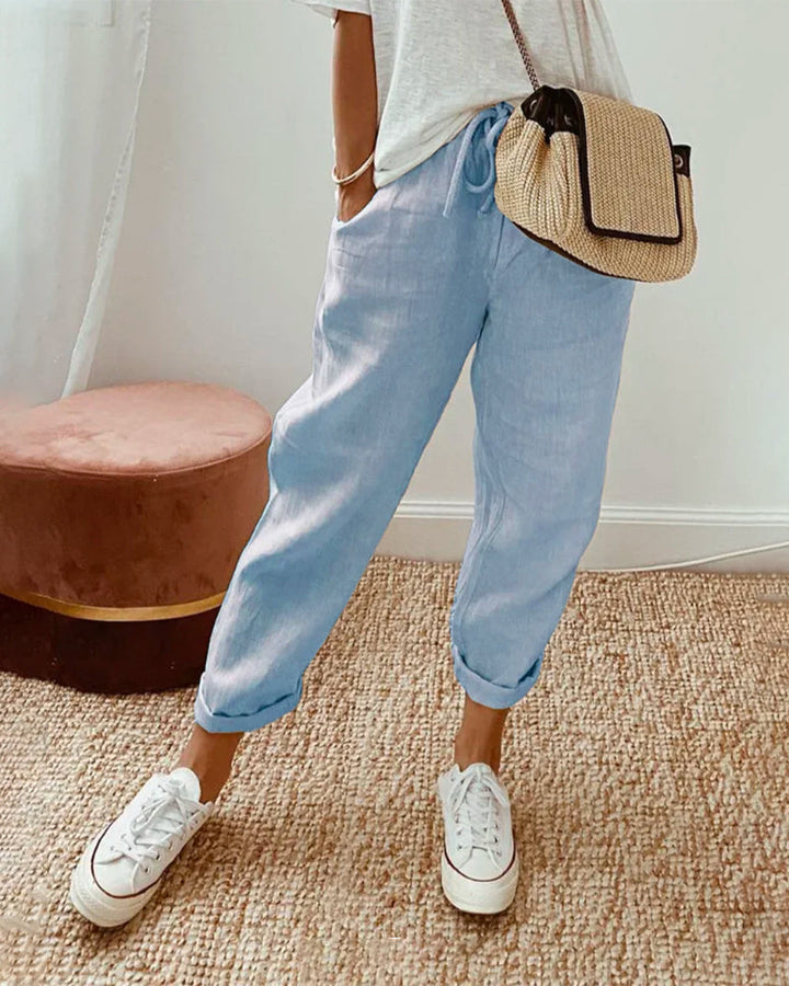 Elegante Pantalone Comodo Fluido