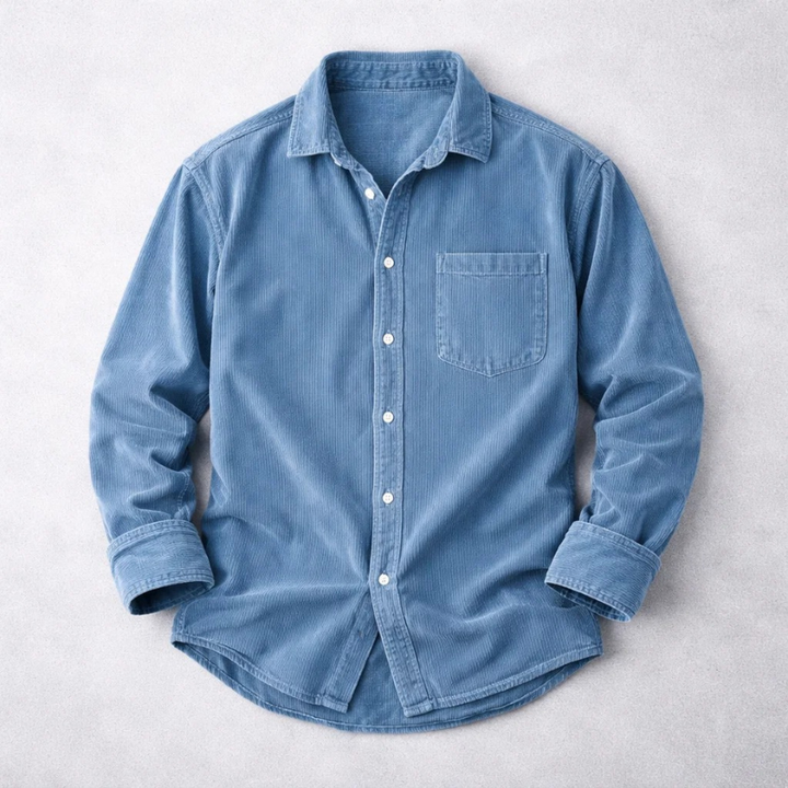 Camicia Classica Velluto a Coste Uomo Tullio – foto 2