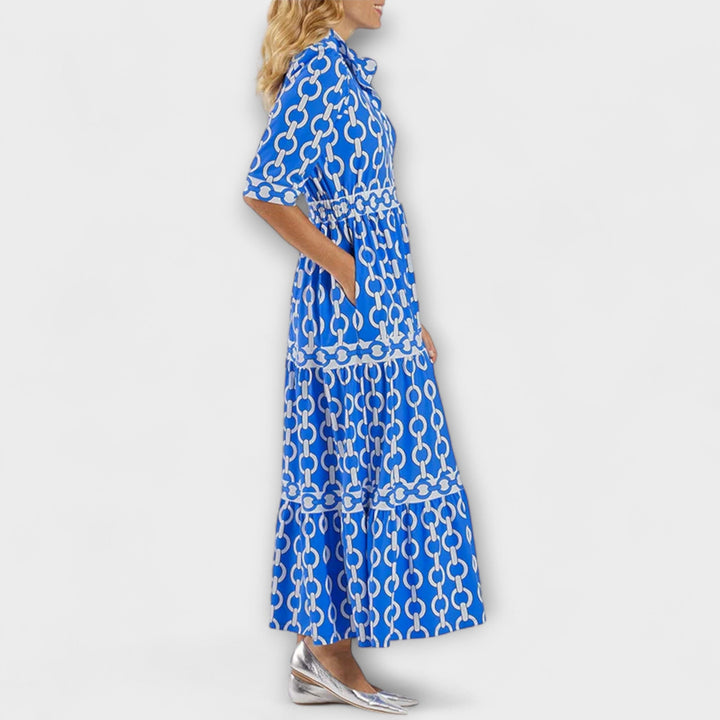 JULIANA | ABITO MIDI CON PATTTERN A CATENA