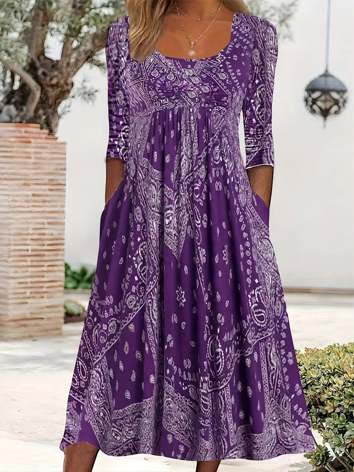 ELOWEN | ABITO MIDI CON MANICHE LUNGHE CASUAL