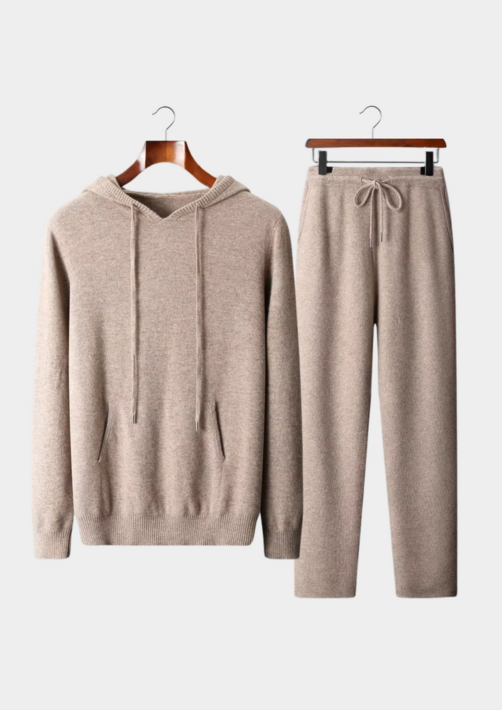 Set Savro in pura lana merino extra fine beige