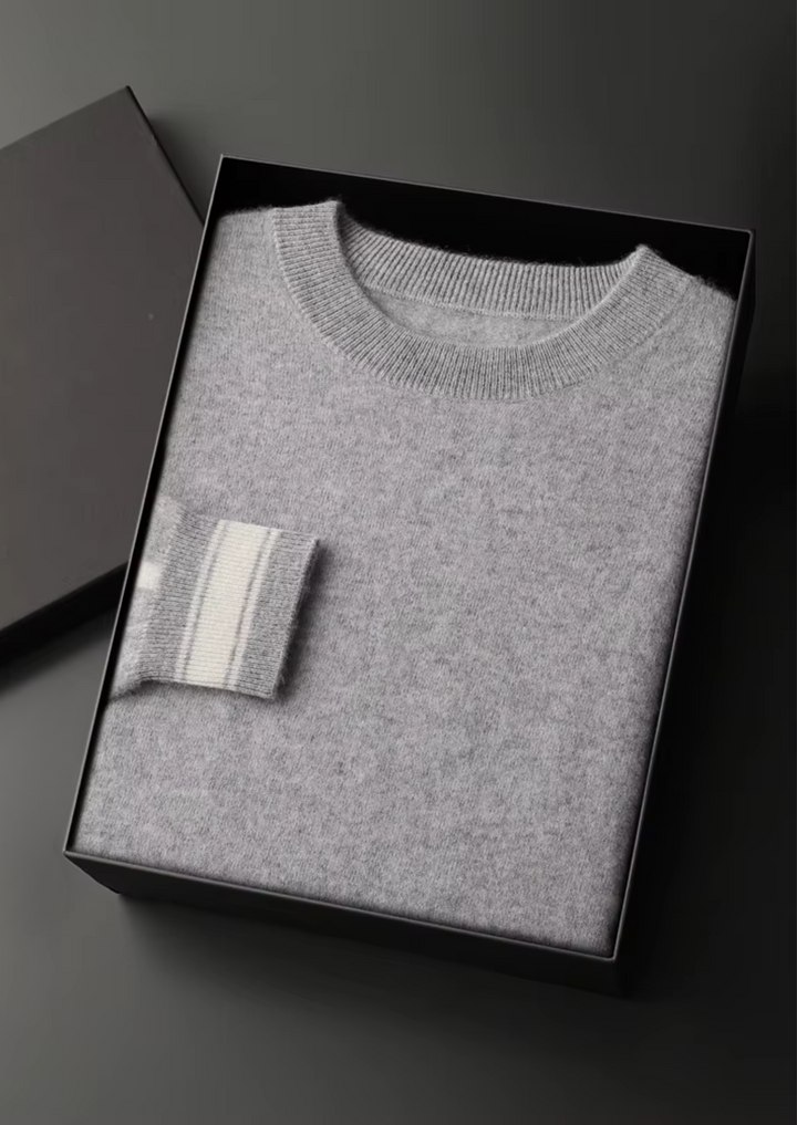 Set da Tempo Libero in Cashmere Premium Grigio Chiaro Vienna