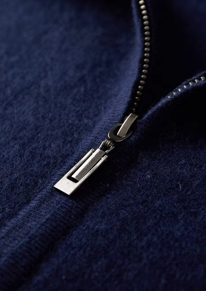 Set Damien in pura lana merino extra-fine blu navy