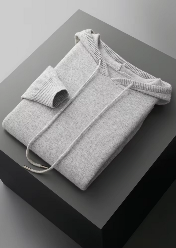 Set Savro in pura lana merino extra fine grigio chiaro