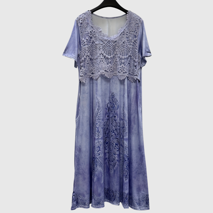 INDIGO | ELEGANTE ABITO MIDI CON FIORI