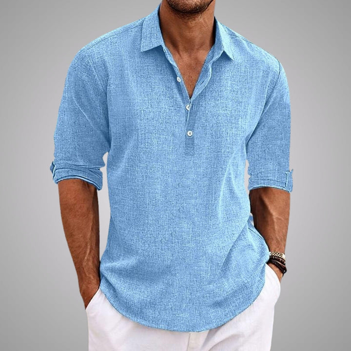 Camicia Casual Leggera (1+1 GRATIS) Camillo Azzurro – Bottega Moretti