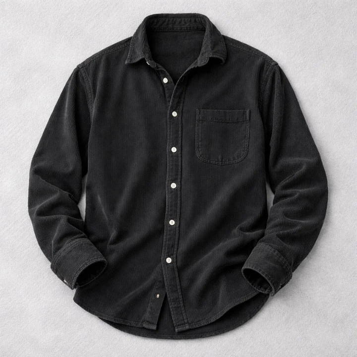 Camicia Classica Velluto a Coste Uomo Tullio – foto 5