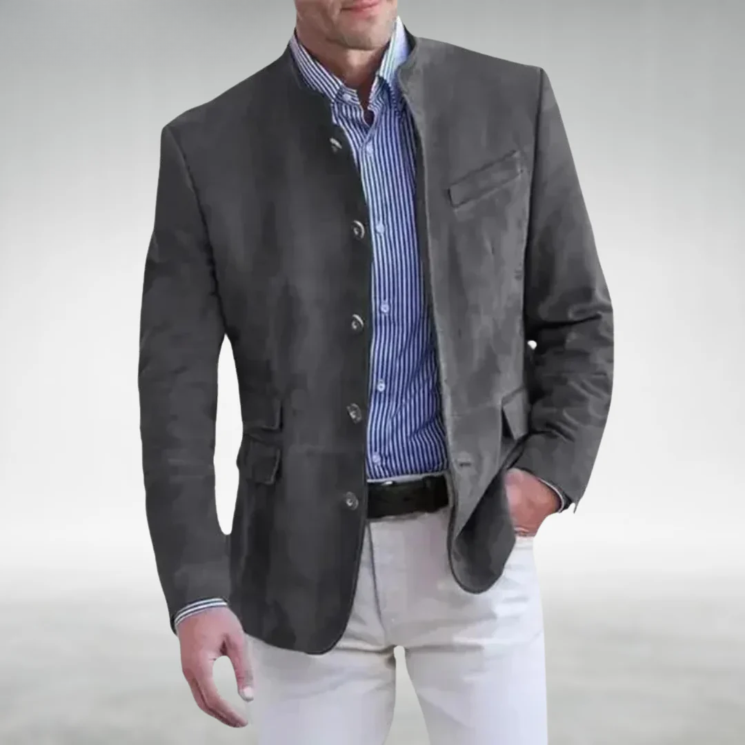 Giacca in Suede Classica Uomo Stefano – foto 4