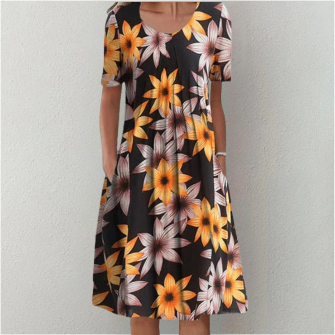 Hailey | Elegante e casual vestito floreale con tasche