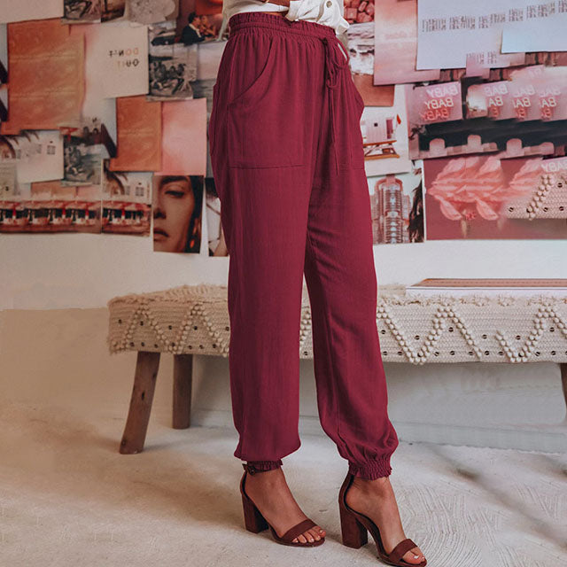 Kaeli – Pantaloni Jogging Eleganti con Corda
