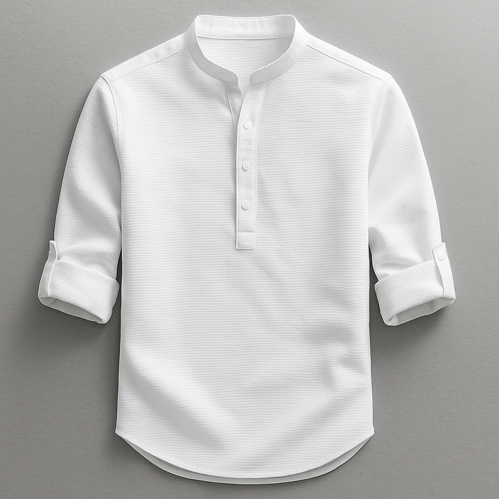 Camicia Classica in Lino Uomo Sebastiano – foto 5